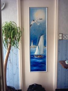 Peinture à l'huile sur porte